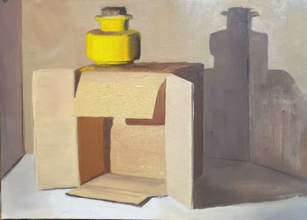 Still Life #28<br> Olie på lærredspapir <br> 59 x 42  cm
